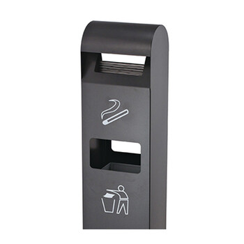 和畅(HC)GPX-116 烟灰柱 烟蒂柱 户外座地烟灰桶不锈钢垃圾桶