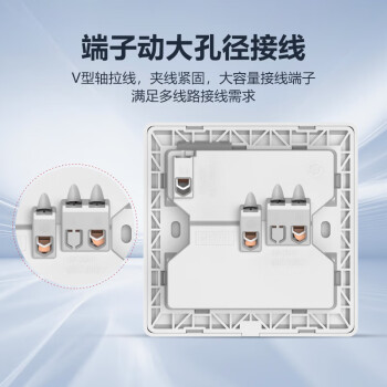 正泰（CHNT）开关插座墙壁面板家用86型面板一开单控八孔开关 白色NEG6-C43960