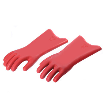 星工 橡胶绝缘手套 电工电力防电耐高压耐磨防滑劳保工作手套12KV【正品行货】