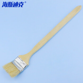 海斯迪克 HK-5117 工业船用直柄弯头刷 长柄毛刷耐溶剂油漆刷 清洁扫灰猪鬃毛刷子 3寸直柄弯头