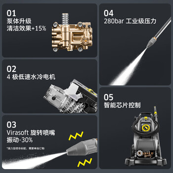 KARCHER 德国卡赫 商用洗车机工业高压清洗机高压水枪380V水冷感应养殖场高压清洗机HD 10/25-4 原装进口
