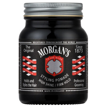 雅痞氏Morgans 塑型发蜡100g（英国进口包邮 京东售后）摩根斯油头膏 复古绅士油头背头造型 小黑瓶（亮泽塑型）
