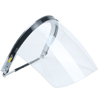 伏兴 电焊面罩耐高温防护面屏配帽式焊接面屏 防冲击飞溅面罩 PC有机面屏(透明)