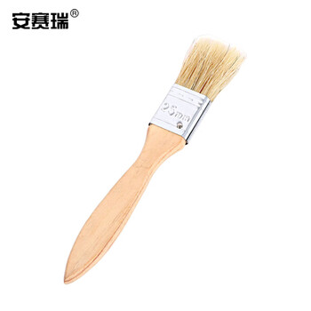 安赛瑞 木质猪毛油漆刷纯猪毛油漆刷 猪鬃毛刷 排笔刷 扫灰刷 油刷 1寸 毛长39mm（20把装） 22309