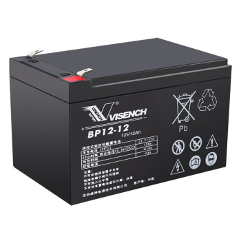 VISENCH威神BP12-12 UPS不间断电源电池免维护铅酸蓄电池12V12AH UPS电源门禁安防儿童玩具车通用型