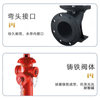 中闽富新 消防器材 室外消火栓（地上式）SS100/65-1.6 3C产品 一个价
