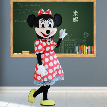 米老鼠卡通服装米奇米妮行走人玩偶道具衣服动漫演出公仔头套 米妮(女