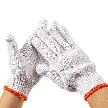 巨成 线手套棉线手套棉线 针织手套劳保手套棉纱手套 30副装