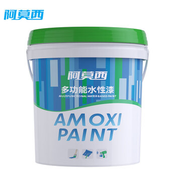 阿莫西 外墙漆 面漆防水防晒耐候抗污企业采购工程款乳胶漆外墙涂料 20KG 白色