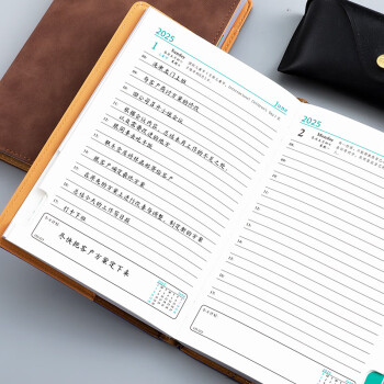 朗捷（longe）365天日程本每日计划本效率手册2025年日历记事本蛇年年历本笔记本本子定制 蓝色-搭扣（2024.11-2025.10）