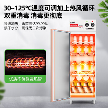 圣托（Shentop）热风循环消毒柜 商用酒店饭店食堂厨房餐具用 单门不锈钢高温消毒碗柜 RTP500-B1