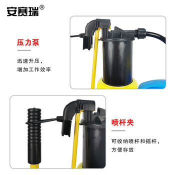 安赛瑞 手动喷雾器 16L手摇八角桶单管背负式喷壶 农用打药机农业园林杀虫 530173