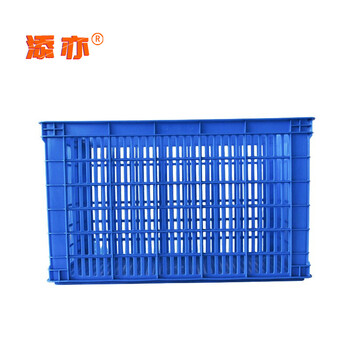 添亦 大号方形塑料筐周转筐工厂用胶框周转箱快递筐 680筐外680*480*410(蓝色)