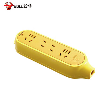 公牛 防摔插座摔不烂地拖工程长线  GN-C5 10A  4位 无线