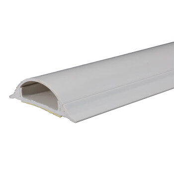 金诗洛 KSL123 PVC阻燃地线槽 弧形室内穿线槽 防踩明装软线槽7号10米 (1m/根*10根)/包