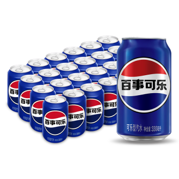 百事可乐 Pepsi 汽水 碳酸饮料 330ml*24听  新老包装随机发货