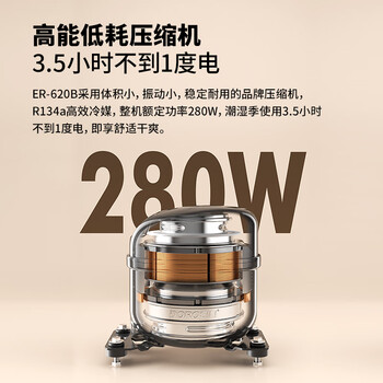 多乐信（DOROSIN）除湿机/抽湿机 除湿量21升/天 家用轻音地下室干衣除湿吸湿器 干燥机ER-620B 