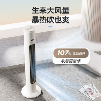 艾美特（AIRMATE）无叶柔风塔扇加长大风口自然风电风扇家用台式空气循环小风扇摇头无叶扇轻音落地扇定时电扇 X17