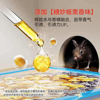 达豪 粘鼠板一强力粘板窝老鼠贴捕捉鼠神器端坚果图案老鼠胶6张
