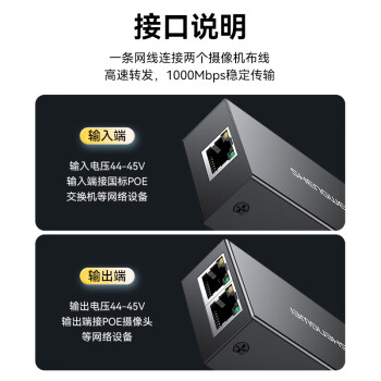 胜为千兆PoE中继器 隔离型国标 中继器交换机摄像头网络中继延长器  poe一拖二  CPOEG12