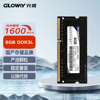 光威（Gloway）8GB DDR3L 1600 笔记本内存条 战将系列 低电压版