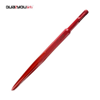 泉有（quanyou）电镐镐钎镐头凿子 五坑 四坑 六角尖凿 扁凿电动工具附件QY-圆柄尖14*400（自磨）