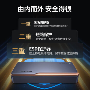 绿联USB4硬盘盒40Gbps 兼容雷电雷雳3/4 M.2 NVMe移动硬盘盒  适用苹果Mac mini电脑笔记本扩展SSD固态