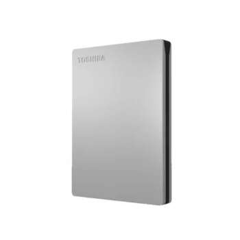 东芝（TOSHIBA）2TB 移动硬盘机械 Slim系列 USB3.2 Gen 1 2.5英寸 银色 兼容Mac 金属超薄 密码保护 轻松备份
