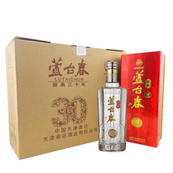 芦台春52度浓香型白酒经典三十年纯粮固态酿造700ml4瓶整箱装含礼品袋