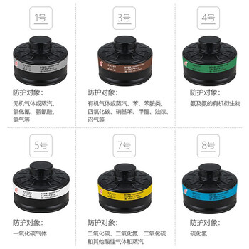 普达P-E-2防毒面具滤毒罐 中级过滤件黄色 防农药酸性气体蒸汽SO2