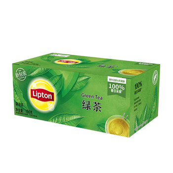 立顿（Lipton）绿茶安徽黄山100g 送礼非独立袋泡双囊茶包办公室下午茶2g*50包