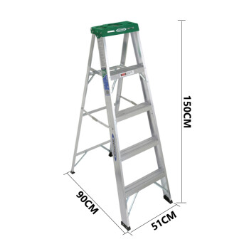 稳耐（werner）铝合金梯子1.5米人字梯单侧折叠梯电信登高梯多功能爬梯五步梯装修梯蹬 355CN