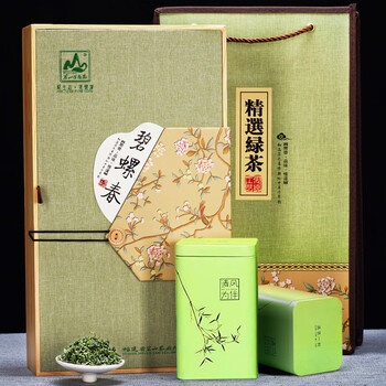 茗山生态茶  茶叶绿茶 新茶 碧螺春 嫩芽花果香  旗袍 茶叶礼盒250g 