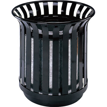 南 GPX-51 南方花篮式垃圾桶 户外环保垃圾桶 公用垃圾箱果皮桶 黑色大号 内桶容量67.8升