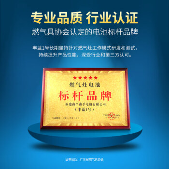 丰蓝1号小黄帽 燃气灶电池 大号1号电池2粒装 适用于热水器/燃气灶/热水器/收音机/手电筒等 R20P