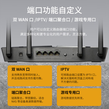 普联（TP-LINK） AX3000满血WiFi6千兆双频无线路由器 游戏路由3000M无线速率 2.5G网口 XDR3040易展版