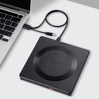 联想（Lenovo）8倍速 USB外置光驱刻录机 DVD光驱外置 CD移动光驱 笔记本电脑台式机便携免驱外接光驱 GP70Pro