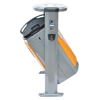 兰诗（LAUTEE）D-01A 大号户外垃圾桶 市政环卫分类果皮箱 柚木色