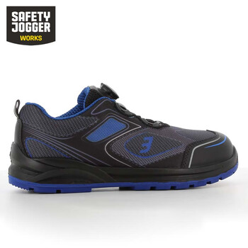 鞍琸宜 SAFETY JOGGER CADOR S1P LOW TLS防砸防穿刺低帮旋钮扣安全鞋 011342蓝色35码