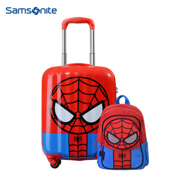 Samsonite/新秀丽儿童拉杆箱迪士尼行李箱卡通可坐旅行箱背包套装24C 18英寸 蜘蛛侠