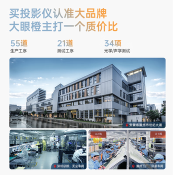大眼橙C2 Air高亮版 云台投影仪家用 真1080P便携投影机 高清家庭卧室影院 (260CVIA  一体式云台)