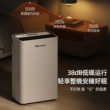 海信除湿机12L/天除湿量 回南天家用抽湿机地下室 轻音卧室净化干衣抽湿器去湿防潮 宿舍除湿神器除潮