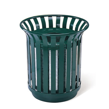南 GPX-51 南方花篮式垃圾桶 户外环保垃圾桶 公用垃圾箱果皮桶 墨绿色中号