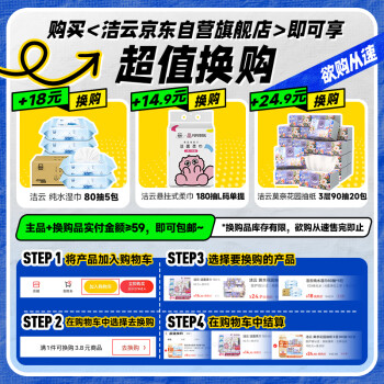 洁云湿巾 EDI纯水湿纸巾80抽*5包 搭配卫生纸 带盖抽纸眼镜清洁