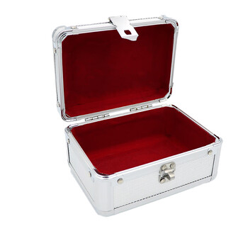 飞尔（FLYER）包装用品箱 铝合金盒 印章盒 公章盒【单挂锁 15x11x8cm】