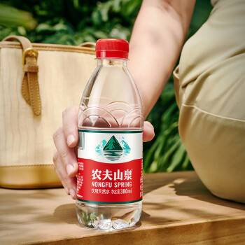 农夫山泉 饮用水饮用天然水380ml*24瓶 办公商务会议 塑膜纸箱随机发货