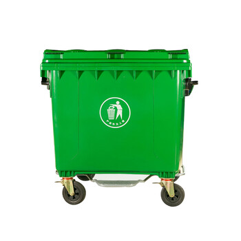 星工（XINGGONG）1100L升塑料垃圾桶 大号户外环垃圾车手推清洁车移动垃圾箱