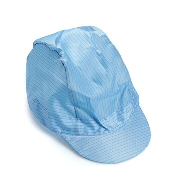 安美尚（ams）  防尘帽  蓝色条纹男工帽定做 10顶