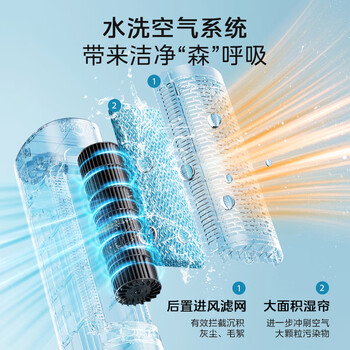 美的（Midea）【旗舰新品】家用空调扇加湿冷风扇智能语音遥控无叶风扇落地冷风机水冷塔扇制冷小型空调AAI12VR