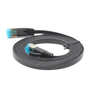 凌科朔(LINKSHIRE)六类扁平网线 CAT6类成品纯铜高速千兆金属头网络连接线跳线 黑色 5米